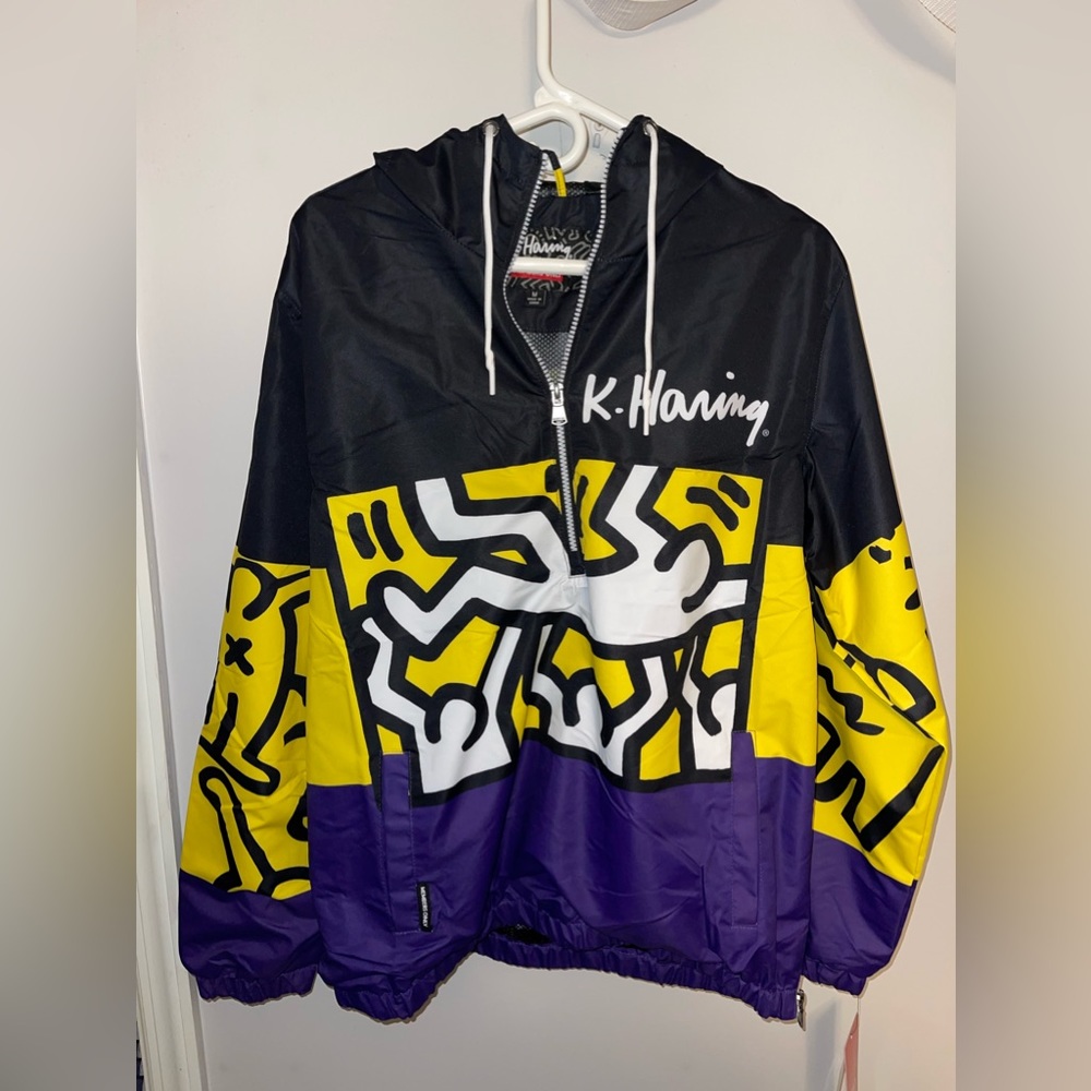 Men's Keith Haring X Members Only WindbreakerJacket - Purple
